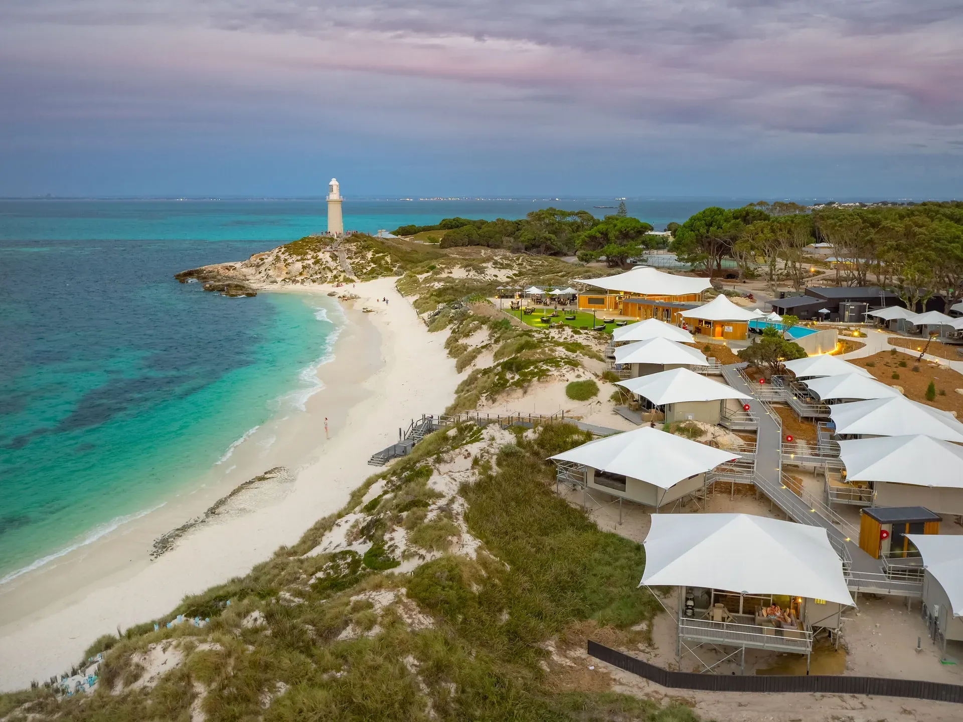 Aerial view of Australian resort and hotel property